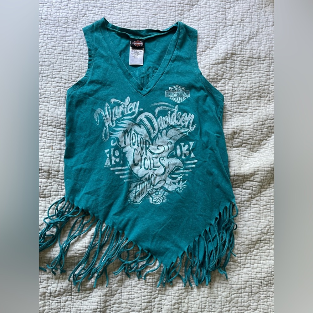 Harley Davidson Aqua top